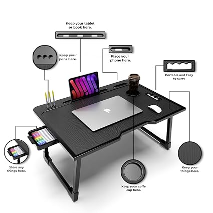 Study Table for Students Bed Table for Study Foldable Laptop Table Portable & Lightweight Mini Table Bed Reading Table,Laptop Stands, Laptop Desk
