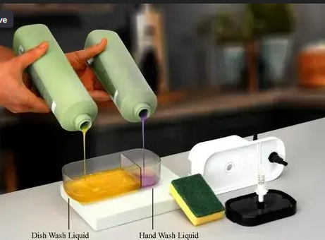 Soap Pump Dispenser and Sponge Holder 2 IN 1 Shop Dispencer